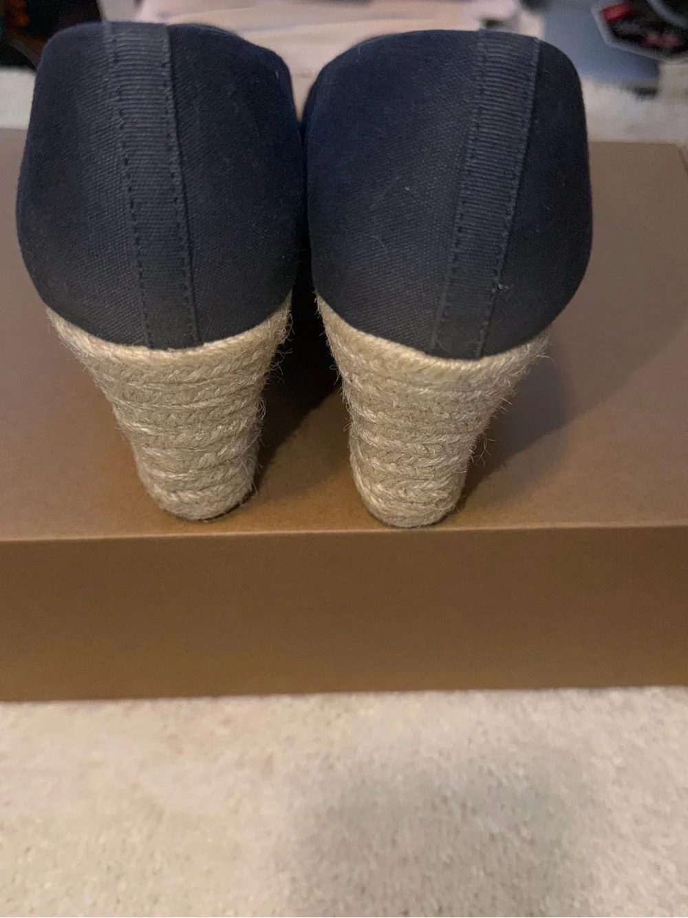 J. Crew Navy Canvas Espadrille Flats